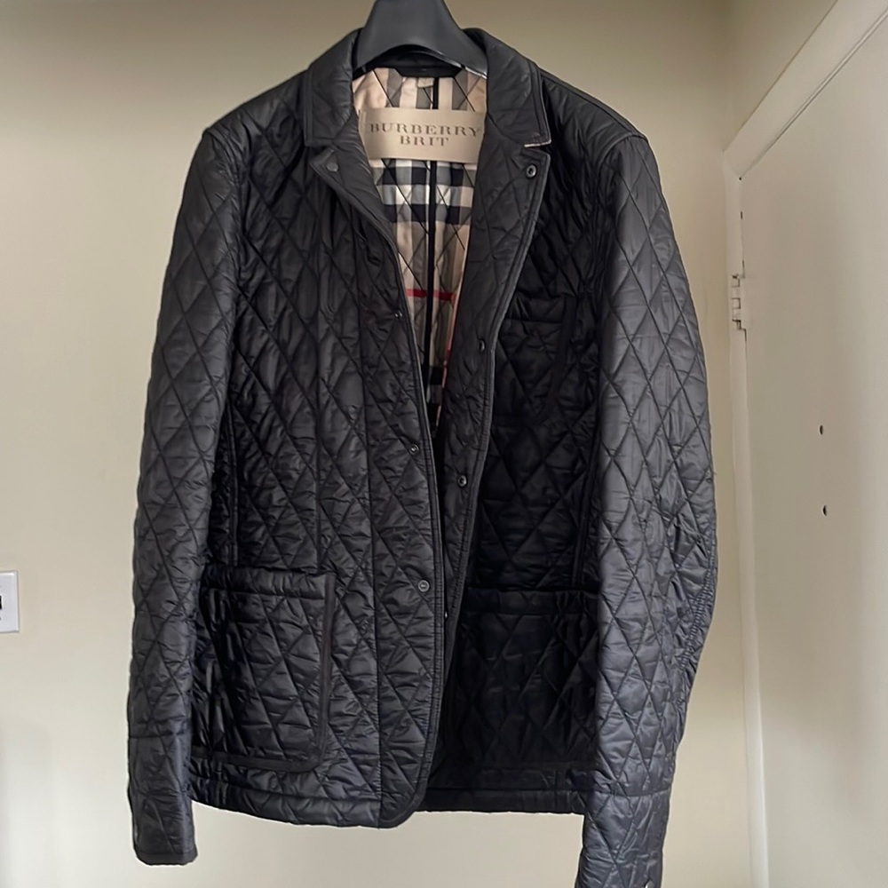 Mens AUTHENTIC black Burberry coat